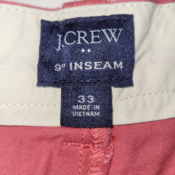 J Crew Shorts Mens 33 Red 9" Flat Front Golf Preppy Beach‎ Classic Style H5020 - Picture 5 of 12